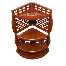 Multi Purpose Plastic Corner Rack A Stylish Storage Shelf For Kitchen  Living Room  Bathroom (1 Pc  3 Layer )