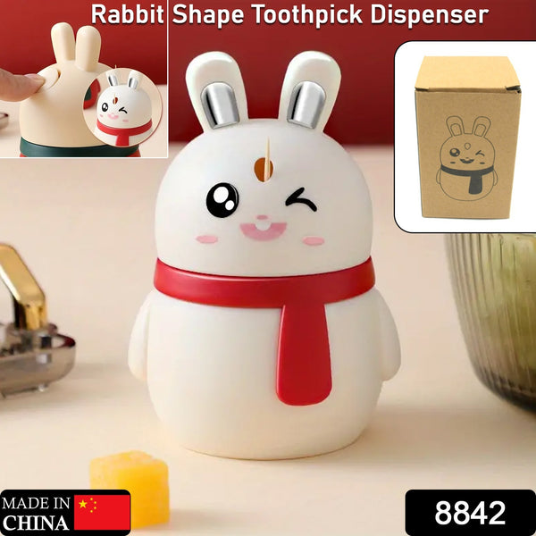 Rabbit Shape Toothpick Dispenser Pressing Small Size Accessory Durable Red  Home  Garden  Kitchen Dining  Bar  Kitchen Storage  Organization  Racks  Holders Dining Room Table Decoration (1 Pc )