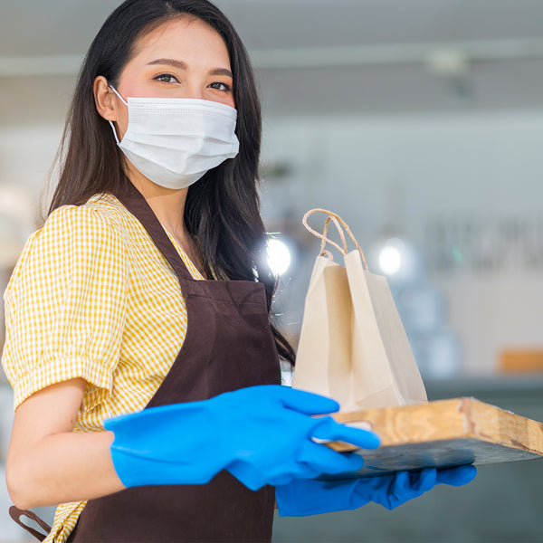 2 Pair Large Blue Gloves For Different Types Of Purposes Like Washing Utensils Gardening And Cleaning Toilet Etc.