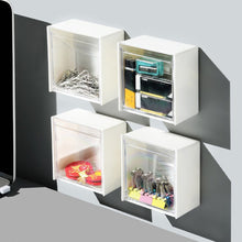 Adhesive Wall Mounted Flip Storage Box Holder Small Object Storage Case ( 1 Pcs )