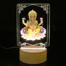 Beautiful 3d Lord Ganesh Frame With Soft White Light (1 Pc)