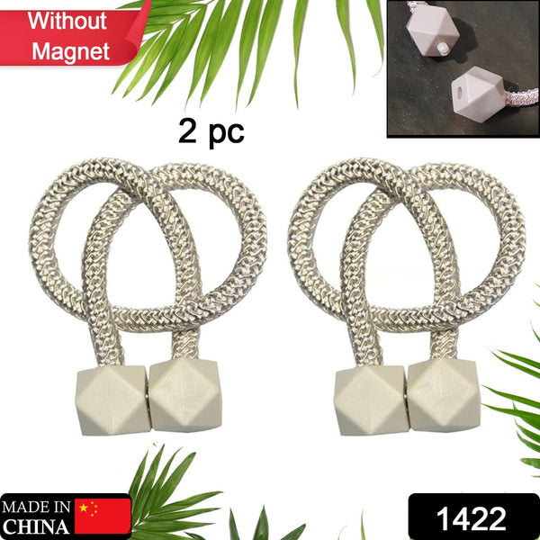 Home Plastic Curtain Tiebacks Straps Buckle Clips Rope Straps Window Curtain Bracket Decoration Pearl Decorative Rope Holdback Holder For Window (2 Pc)