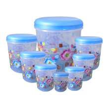 Air Tight Plastic Transparent Container Set (10000ml 7000ml 5000ml 3000ml 2000ml 1000ml 750ml 500ml)