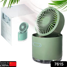 Mini Desktop Cooling Fan Automatic Shaking Head Rotating Spray Humidifier Fan Water Cooling Small Fan Desktop Mini Air Conditioning Fan With Small Water Tank (Battery Not Include)