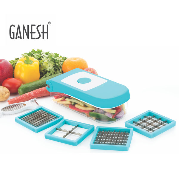 7 In 1 Plastic Vegetable Dicer Blue 8108