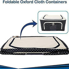 Foldable Steel Frame Clothes Living Storage Organizer Handled Bag Box For Large Size Bedding Blankets Women Saree Toys  Cloth Storage Box  Bag (66 Liter)