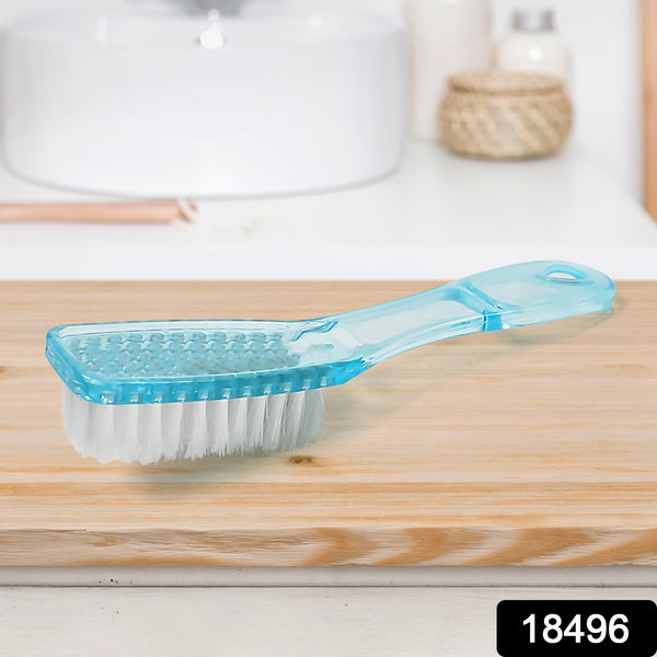 Plastic Handle Shoes Clothes Scrubbing Brush (1 Pc  Mix Color  19 Cm)