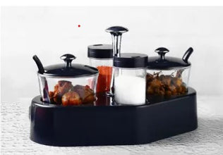 Rendy Condiment Set For Kitchen Transparent Jar For Easy To Access Spice 1 Piece Spice Set 8122  (Plastic)