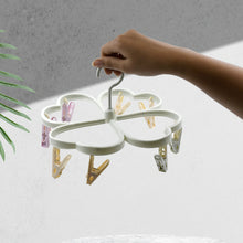 Heart Shape Clothe Spin Rack Laundry Drying Rack Clothes Hangers With 8 Clips Clip Hanger Drip Hanger For Drying Underwear Baby Clothes Socks Bras Towel Cloth Diapers Gloves