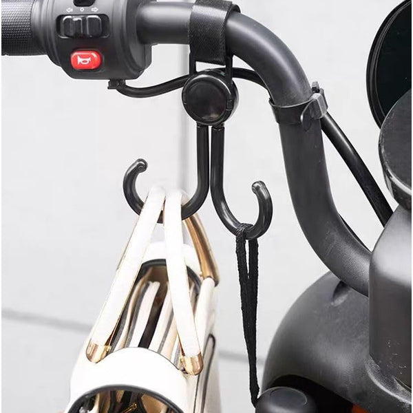 Multi-purpose Strong Pushchair Hook Clip Baby Carriage Hook 360degree Rotating Black Stroller Clip For Hanging Bag Baby Carriage Hook For Cars Wheelchairs Walking Aids Bicycles Shopping Trolley Bicycles (1 Pc)