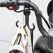 Multi-purpose Strong Pushchair Hook Clip Baby Carriage Hook 360degree Rotating Black Stroller Clip For Hanging Bag Baby Carriage Hook For Cars Wheelchairs Walking Aids Bicycles Shopping Trolley Bicycles (1 Pc)