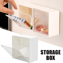 Adhesive Wall Mounted Flip Storage Box Holder Small Object Storage Case ( 1 Pcs )