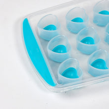 Easy Push Premium Pop-up Ice Tray With Flexible Silicon Bottom And Lid Heart Shape 18 Cube Trays