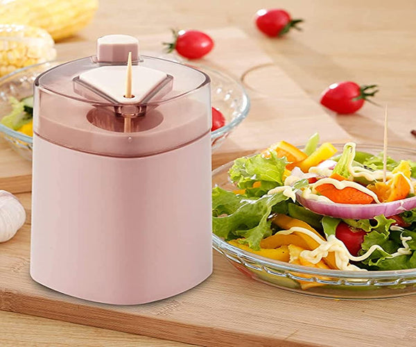 Toothpick Holder Dispenser Pop-up Automatic Toothpick Dispenser Toothpick Storage Box