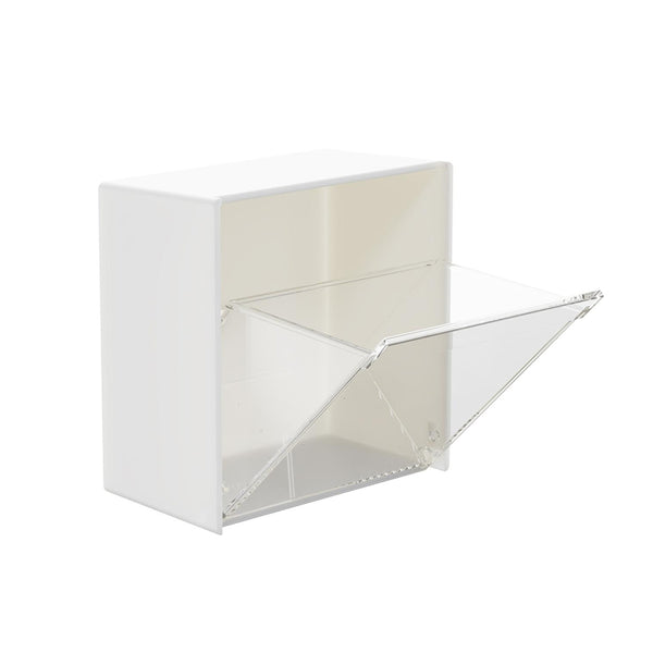 Adhesive Wall Mounted Flip Storage Box Holder Small Object Storage Case ( 1 Pcs )