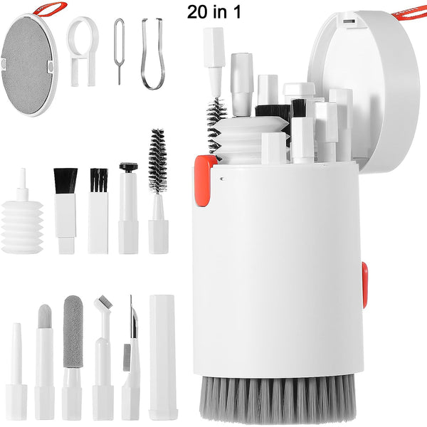 Keyboard Cleaner Kit 20-in-1 Laptop Phone Screen Cleaning Kit Keyboard Cleaning Kit With Electronic Cleaning Brush Spray For Airpods Pro Ipad Iphone Pro Camera Computer Cleaning