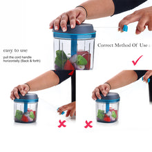 Master Chopper With 5 Stainless Steel Blades Xl Large Jumbo Chopper 8107 (900 Ml)