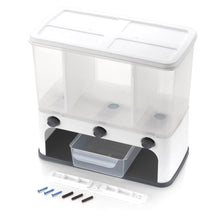 Easy Flow Cereal Dispenser For Kitchen 3 In 1 Push Button Wall Mount Container