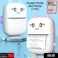 Pocket Mini Printer Mobile Phone Bluetooth Connection Wireless Mini Thermal Printer With Android Or Ios App For Pictures Portable Smart Printercontains 1 Rolls Thermal Paper With Fast Paper Output For Photo Image