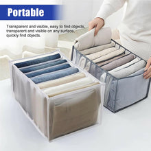 Clothes Organizer +7 Grid Drawer Wardrobe Clothes Organizer Jeans Closet Cabinet Organizers Portable Foldable Storage Containers