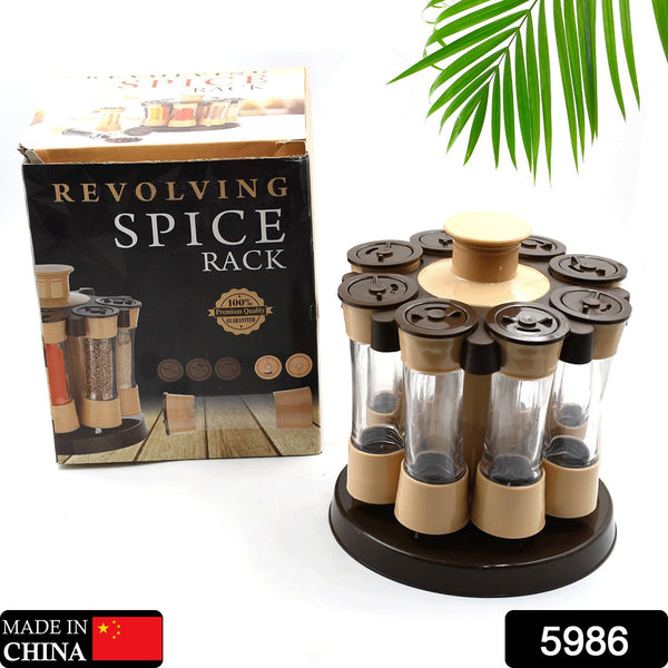 360 Revolving Spice Rack For Kitchen And Dining Table 8 Spice Jars With 120 Ml Condiment Set Herb Seasoning Organizer