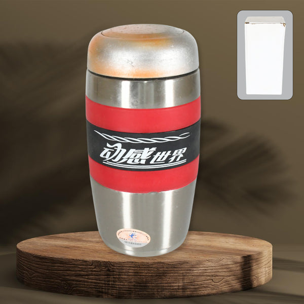 Steel Travel Mugtumblercup Double Walled With Rubber Grip 400ml