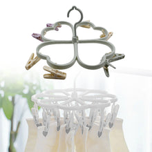 Heart Shape Clothe Spin Rack Laundry Drying Rack Clothes Hangers With 8 Clips Clip Hanger Drip Hanger For Drying Underwear Baby Clothes Socks Bras Towel Cloth Diapers Gloves