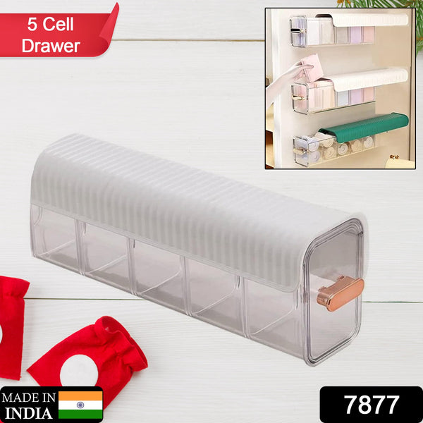 Quirk Drawer Underwear Organizer Divider Wall Mount 5 Cell Drawer Storage Boxes And Acrylic Organizers For Lingerie Socks Ties Data Cable Spices Organization And Storage.
