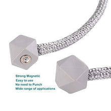 Hexagonal Magnetic Braided Rope Drapery Window Curtains Loop Binding Ties Buckle (2 Pc)