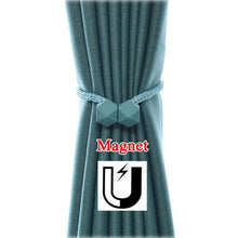 Hexagonal Magnetic Braided Rope Drapery Window Curtains Loop Binding Ties Buckle (2 Pc)