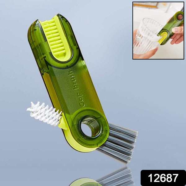 3in1 Multifunctional Cleaning Brush Bottle Cleaning Brush Cup Cleaner Brush For Bottle Cup Cover Lid Home Kitchen Cleaning Tool (1 Pc)