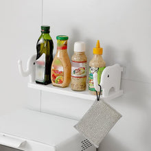 Multifunctional  Elephant Shaped Storage Shelf No Punching Wall Mounted Mini Storage Rack Creative Cute Elephant Shelf Organizer For Kitchen Bathroom Bedroom Study