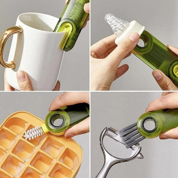 3in1 Multifunctional Cleaning Brush Bottle Cleaning Brush Cup Cleaner Brush For Bottle Cup Cover Lid Home Kitchen Cleaning Tool (1 Pc)