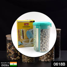 3 In 1 Transparent Air Tight Storage Dispenser Container (With Color Box)